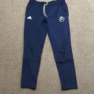 Adidas Men's Navy Joggers with White Accents